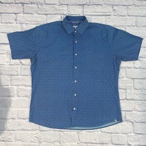 PETER MILLAR SEASIDE MEN'S WAVES AND FINS COTTON-STRETCH SPORT SHIRT